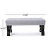 CENGHU Bench, Ottoman Bench, Fabric Sofa Ottoman, Sofa Large Footstool, Storage Chest,  Footrest for Living Room, Bedroom - 4 of 4