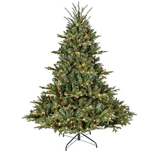 SEVOBAL Artificial Trees 4" Full-Shape Christmas Tree with 673 Tips, Pre Lit Christmas Tree Xmas Tree Artificial Christmas Tree, Green, 23.5"*10"*48" - 1 of 4