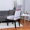 PiccoCasa Elastic Washable Dining Chair Cover Grey and Purple 20"x20" 1 Pc - 2 of 4