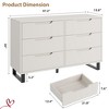 6 Dresser for Bedroom, 47.2" Freestanding Wide Dresser Vertical Drawer Cabinet with Storage, - 2 of 4