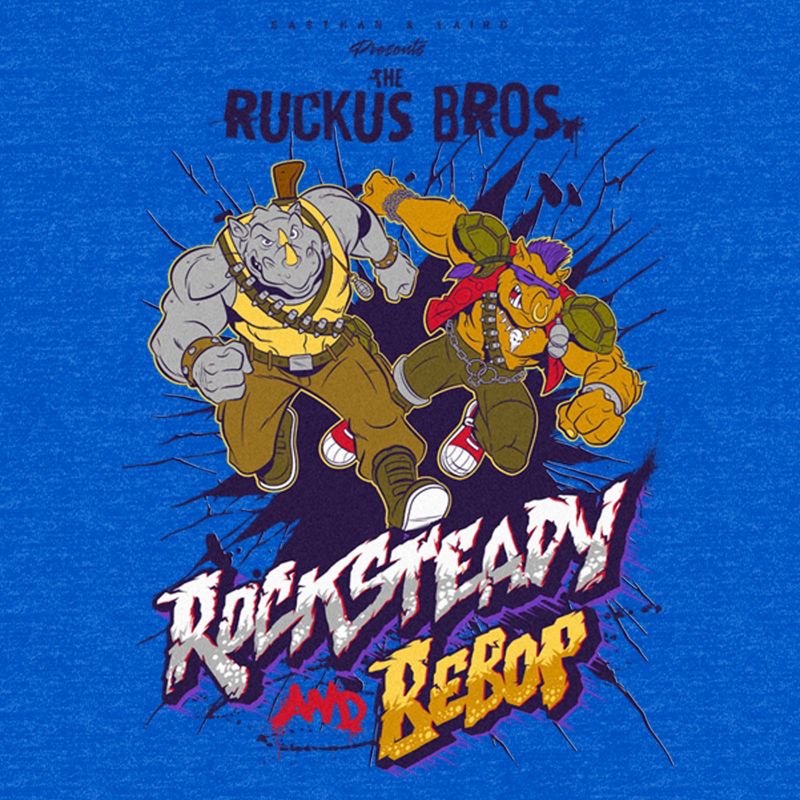 Men's Teenage Mutant Ninja Turtles Rocksteady and Bebop T-Shirt, 2 of 6