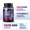 Calcium 1200mg with Vitamin D3 Supplement for Strong Bones & Muscle Support - 60 Tablets;120 Tablets;180 Tablets;240 Tablets - 3 of 4