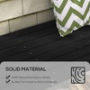 Slatted Wooden Garden Bench, Curved Seat Front Porch Bench - 4 of 4