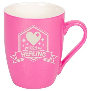 100 North Magic Potion 10 Ounce Pink Metallic Finish, Comfortably Fits Your Hands, New Bone China Coffee Tea Cup Mug, Potion of Healing - 1 of 1