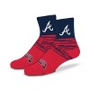 MLB Atlanta Braves Youth Quarter Socks - 2pk: Cushioned Heel & Toe, Team Logo Design - 2 of 4