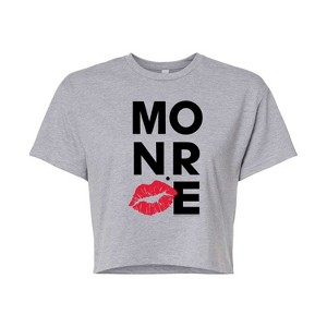 Women's - Marilyn Monroe - Kiss Name Cropped Graphic T-Shirt : Target