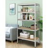 Costway 3PCS 72''Heavy Duty Steel 5 Level Garage Shelf Storage Adjustable Shelves Silver\Blue - 3 of 4