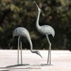 SPI Home Foraging Cranes Garden Sculpture Set of 2 – Elegant Metal Wildlife Decor - 2 of 4