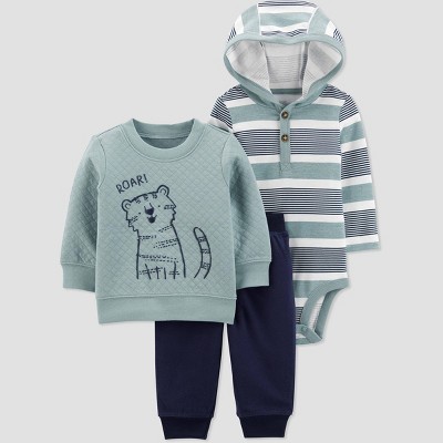 Image of Baby Boys' Tiger Top & Bottom Set - Just One You® made by carter's Blue Newborn