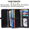 BEAFUP Womens Wallets,Large capacity Genuine Leather Wallet,Wallet Women Trifold Credit Card Holder Wallet with ID Window and RFID - 2 of 4