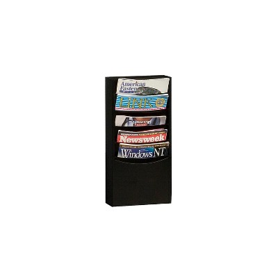Durham Steel Literature Rack 5 Pocket For 8-1/2"W Paper Black 403-08