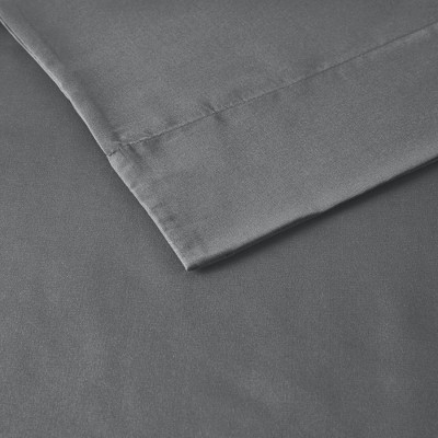 Charcoal Queen Solid Microfiber Sheet Set