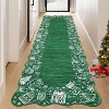 TackView Christmas Runner Rug, Non-Slip Living Room Carpet, Stain-Resistant Indoor Scalloped Rug, for Bedroom, Kitchen - 3 of 4