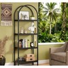 Gulches 4-Tier/5-Tier Bookshelf, Arched Bookcase Display Rack for Home Decor - 2 of 4