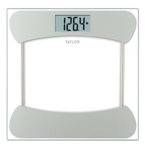 Taylor Digital Glass Bathroom Scale - Clear with Stainless Steel Accents - 1 of 4