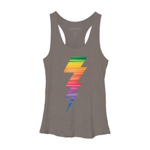 Adult Design By Humans Lightning Bolt Thunder Storm Pride By heybert00 Racerback Tank Top - 1 of 2
