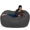 5' Large Bean Bag Chair With Memory Foam Filling And Washable Cover Black -  Relax Sacks : Target