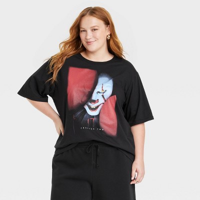 Women's Believe In The Universe Oversized Short Sleeve Graphic T-shirt -  Black 3x : Target