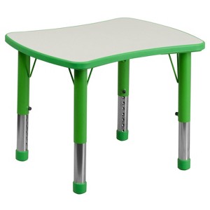 Flash Furniture Rectangular Activity Table Green/Gray - Belnick