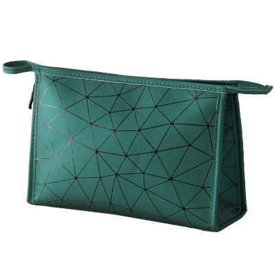 Makeup Bag Cosmetic Bag Travelling Double Layer Make Up Bag Organizer Medium Case for Women Girls Reusable Toiletry Bags(Black)