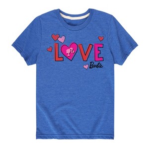 Boys' - Barbie - Patterned Love Short Sleeve Graphic T-Shirt - 1 of 4
