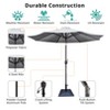 Anybear 8.8 feet Outdoor Aluminum Patio Umbrella, Market Umbrella with Square Base, Push Button Tilt and Crank lift - 2 of 4