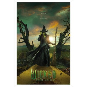 Trends International Wicked: For Good (2025) - Elphaba Thropp "W" Diptych One Sheet Framed Wall Poster Prints - 1 of 4