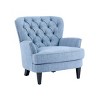 Vintage Upholstered Club Chair with Nailhead Trim,Curved Backrest Lounge Armchair,Accent Chair for Living Room or Bedroom-Coolbibila - 3 of 4
