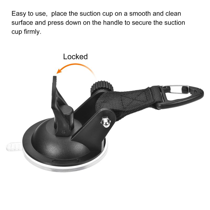 Unique Bargains Suction Cup with Attachment Hook Tie Down Accessory for Outdoor Camping Tents Canopy Awnings Black, 5 of 6