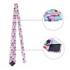 Allegra K Men's Polka Dots Business Wedding Pocket Square Clip Cufflinks Necktie Sets - 2 of 4