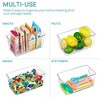 LunaLulinlk 4 Pack Clear Plastic Storage Bins with Handles, Pantry Organizer Bins, for Refrigerator, Freezer, Cabinet, Kitchen, Countertops - 3 of 4