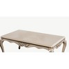 48" Traditional Coffee Table with Cabriole Legs, Carved Design, and Gold Highlights for Living Room - 3 of 4
