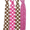 Bacati - Ikat Pink/Chocolate Swaddling Muslin Blankets set of 4 - 3 of 4