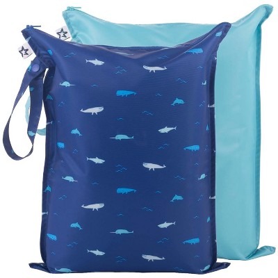 Tiny Twinkle Mess-Proof Waterproof Washable Baby/Toddler Wet Bags for Diapers, Swimsuits and Travel