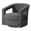 30 inch W 360° Swivel Chenille Accent Chair – Modern Barrel Chair for Living Room No Assembly Required - 3 of 4