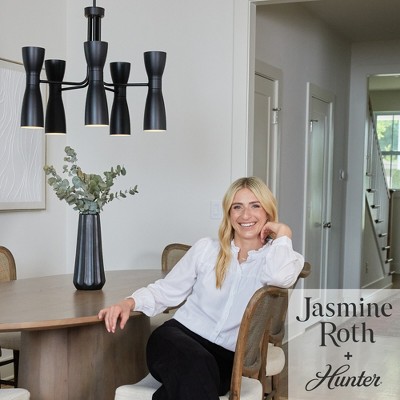 Zola 26" Matte Black 10-Light Mid-Century Modern Chandelier