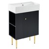 Chery Life 21.6" Bathroom vanity, Bathroom Storage Cabinet with Single Ceramic Sink, Left Side Storage - 2 of 4