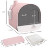 Skyzone Hooded Cat Litter Box with Privacy Hood, Odor Filter, Scoop & Mat, Removable Tray for Easy - 4 of 4