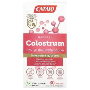 CATALO Natural Colostrum 30% IgG Immunoglobulin, 30 Capsules (500 mg Per Capsule) - 1 of 4