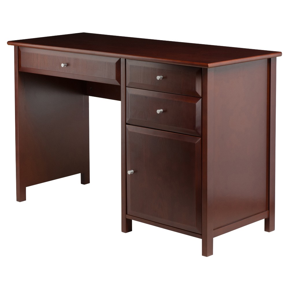 Photos - Office Desk Delta Office Writing Desk Walnut - Winsome