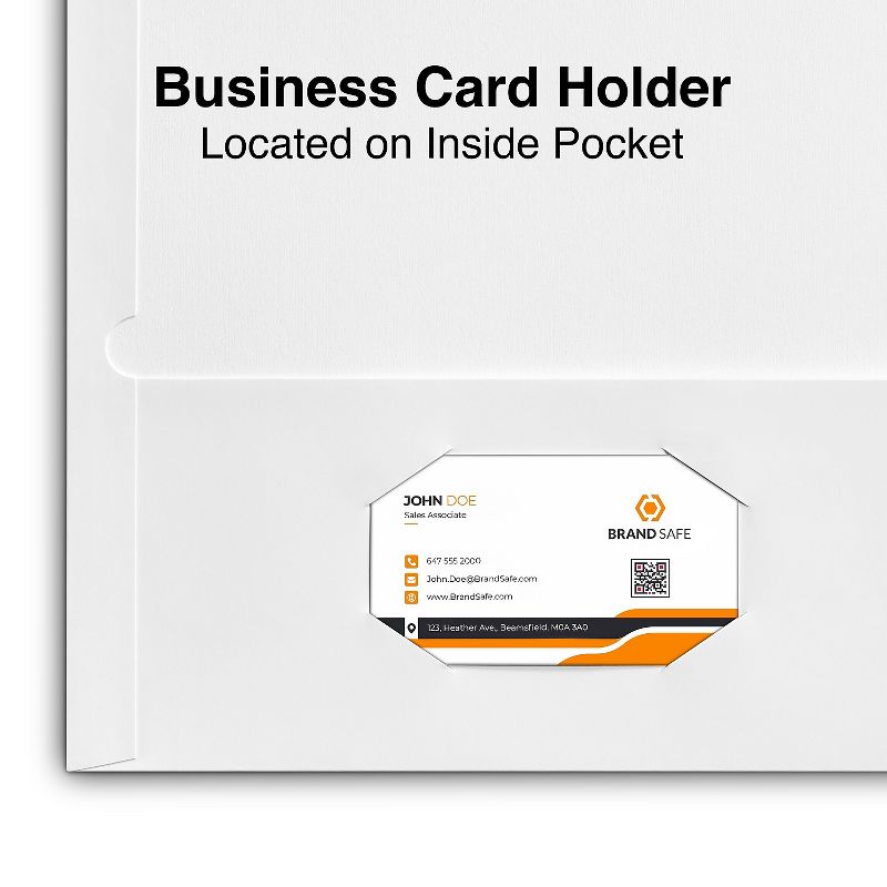 Staples 2-Pocket Laminated Folders White 10/Pack (13375-CC), 4 of 5