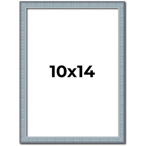 PosterPalooza | Photo Size Textured Blue Picture Frame - UV Acrylic, Foam Board Backing, Hanging Hardware - 1 of 4