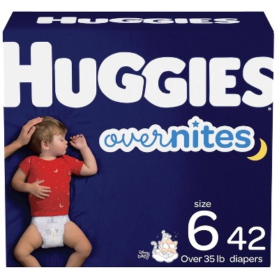 Huggies Overnites Nighttime Diapers Super Pack - Size 6 (42ct)