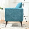 Mid-Century Modern Fabric Accent Chair with Wood Legs,Upholstered Armchair for Living Room or Bedroom-Baofuwish - 3 of 4