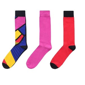 Memoi Men's Artup Cotton Blend Crew Sock 3-Pack - 1 of 2