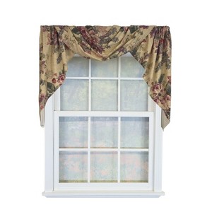 RLF Home 100% Cotton 3-PC Terrene Swag/Jabot Set Fully lined Rod Pocket Valance 58" x 34"  Multi - 1 of 4