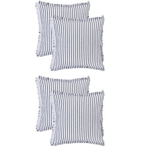 REGALWOVEN 4 Pcs Striped Boho Throw Pillow Cover with Tassels Fringe for Home Decoration - 1 of 4