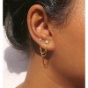 Hypoallergenic 14K Gold Chain Stud Earrings - Dainty Dangle Earrings for Women - 2 of 3