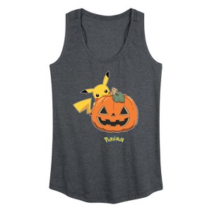 Women's - Pokémon - Pikachu Pumpkin Graphic Racerback Tank - 1 of 4