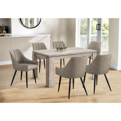NicBex Modern Contemporary 60" Rectangular Dining Table Kitchen Table for 4-6 People for Office, Dining Room